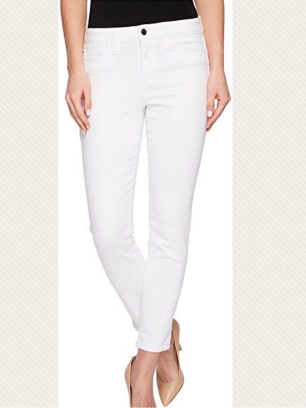 Joe's Jean White Chelsea Skinny Ankle Jeans